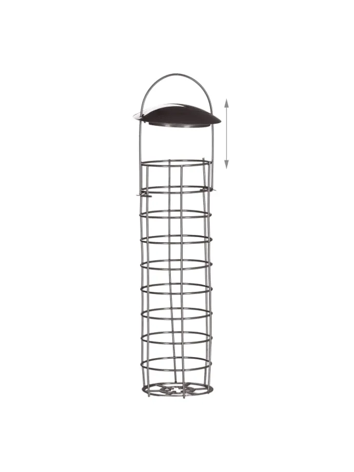 2 x Meisenknödelhalter in Grau - (H)31 x Ø 8,5 cm