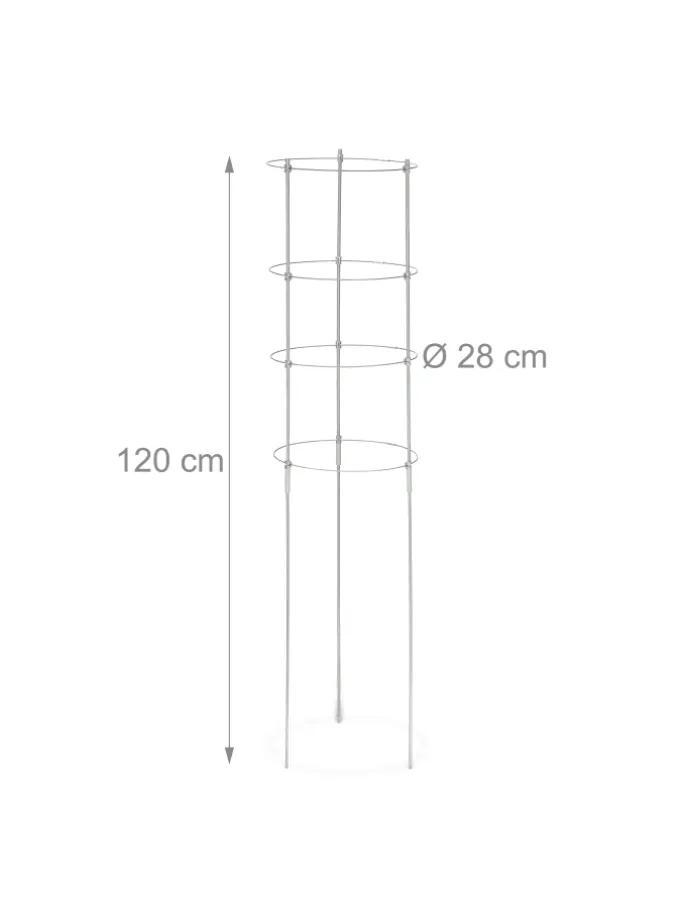 2 x Rankhilfe in Grau - (H)120 x Ø 30 cm