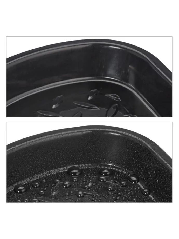 3 x Schuhabtropfschale in Schwarz - (B)48 x (H)3 x (T)34 cm