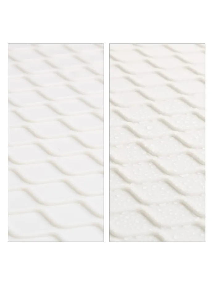 3 x Schuhabtropfschale in Weiß - (B)60 x (H)3 x (T)40 cm