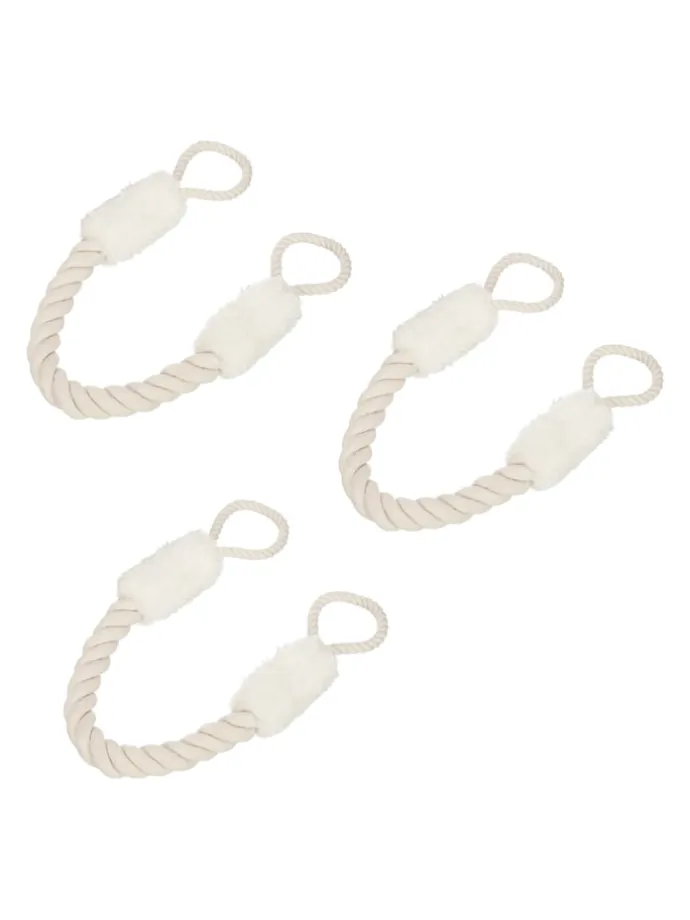 3 x Türkordel in Beige/ Weiß