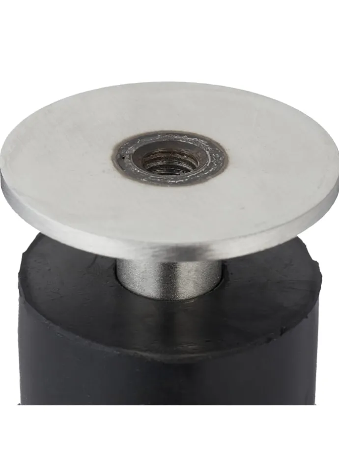 2 x Türstopper in Schwarz/ Silber