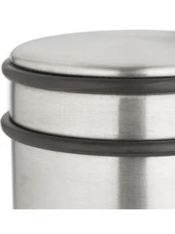 2 x Türstopper in Silber/ Schwarz - (H)7,5 x Ø 9 cm