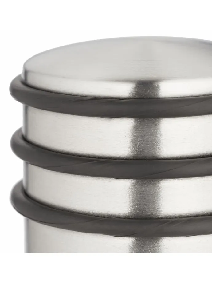 3 x Türstopper in Silber/ Schwarz - (H)7,5 x Ø 7 cm