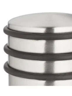 2 x Türstopper in Silber/ Schwarz - (H)7,5 x Ø 7 cm