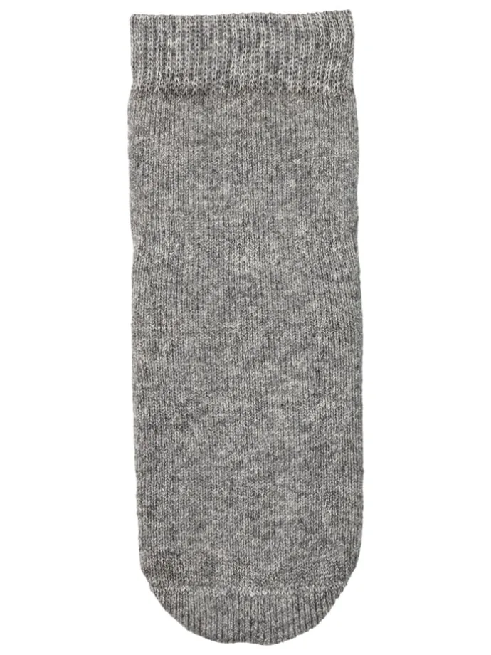ABS Socken Wolle uni in grau mel.