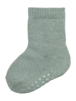 ABS Socken Wolle uni in sattes grün