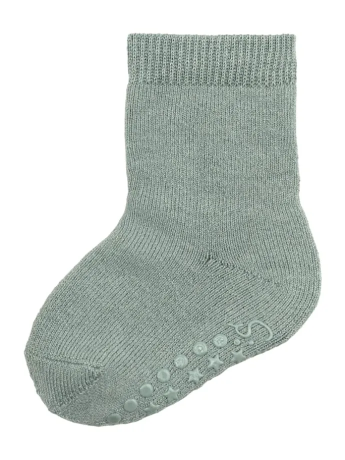 ABS Socken Wolle uni in sattes grün