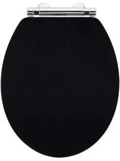 Absenkautomatik-WC-Sitz "Bambusa" in Schwarz/ Hellbraun
