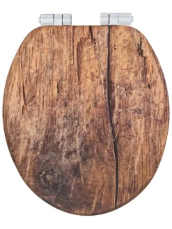 Absenkautomatik-WC-Sitz "Rustic" in Braun