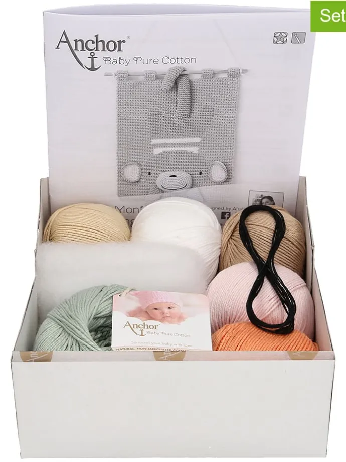 Accessoires-Häkel-Set "Affe" in Grün