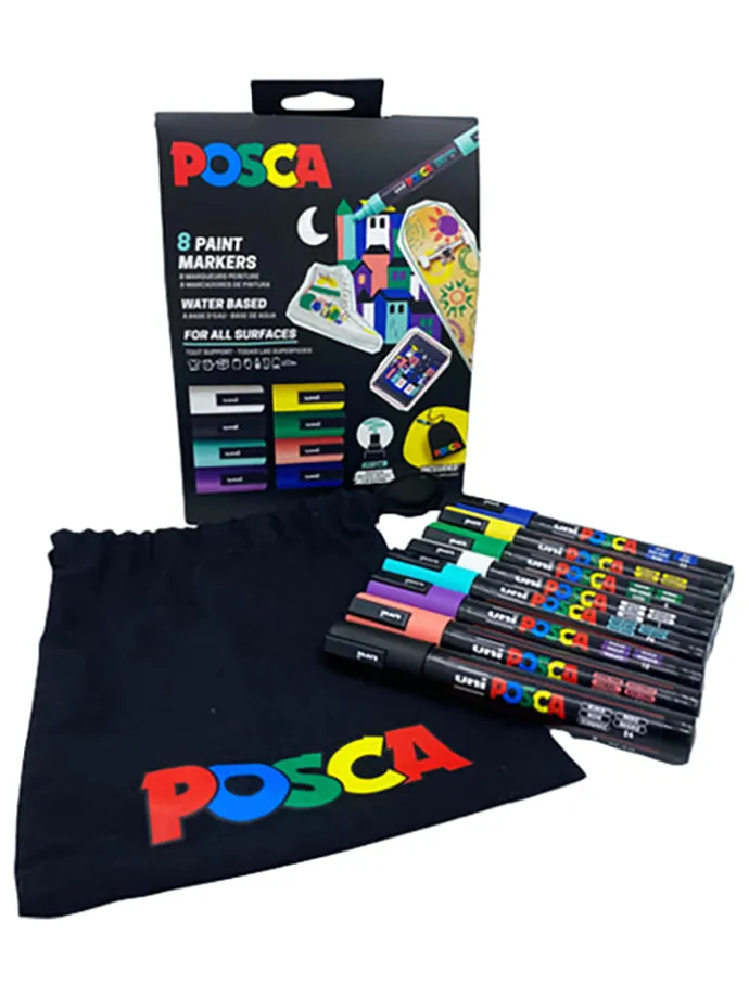 Acryl-Farbmarker "Uni Posca" - 8 Stück