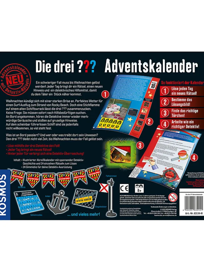 Adventskalender "Die drei ???" - ab 8 Jahren