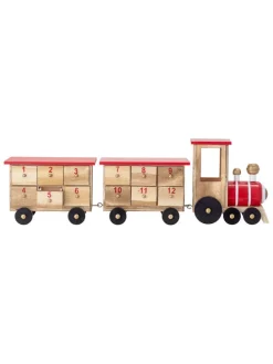 Adventskalender ''Grunk'' in Beige - (B)46 x (H)11 x (T)9,5 cm