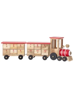 Adventskalender ''Grunk'' in Beige - (B)46 x (H)11 x (T)9,5 cm