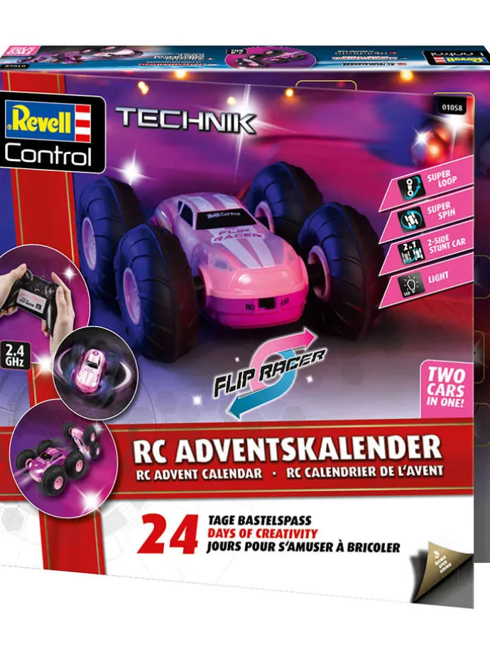 Adventskalender "Stunt Car" in Rosa - ab 8 Jahren