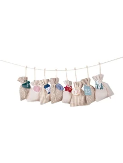 Adventskalenderset "Basic" in Beige/ Bunt