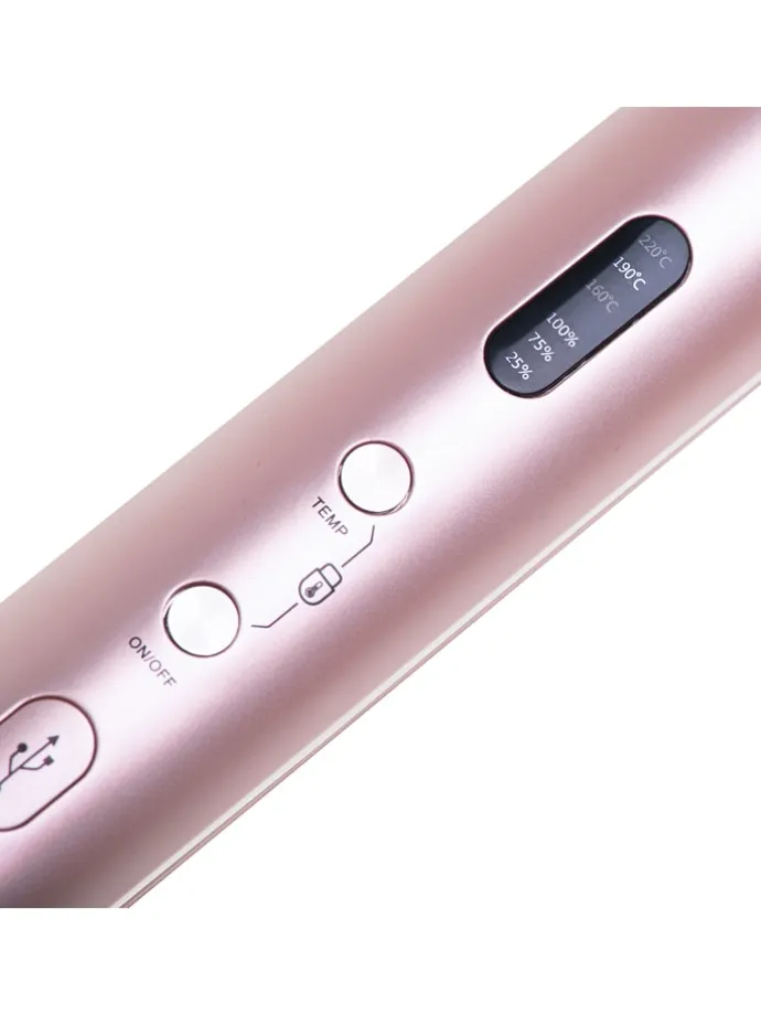 Akku-Glätteisen "AD 2327" in Rosa