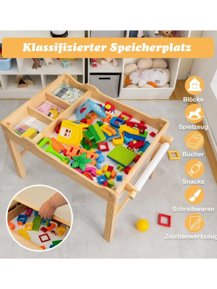 Aktivitätstisch 2 in 1 in Beige