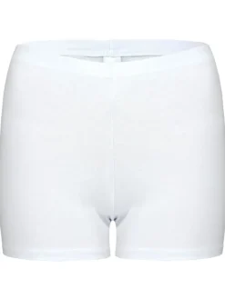 Alkato Damen Sport Shorts mit Hohem Bund in weiß Modell 2