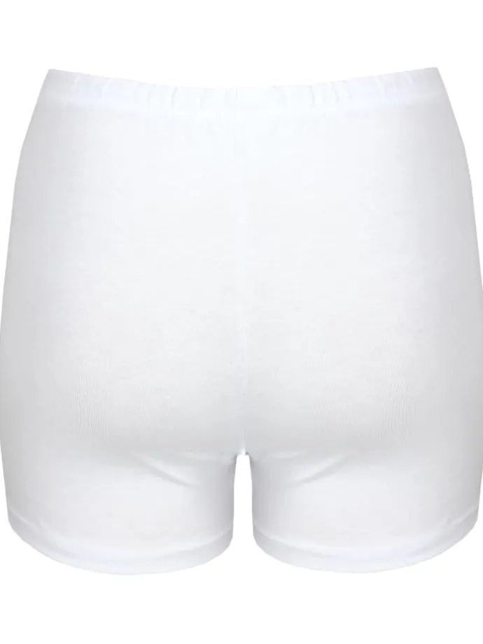Alkato Damen Sport Shorts mit Hohem Bund in weiß Modell 2