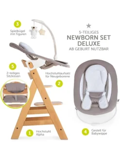 Alpha Plus Natur Newborn Set Deluxe - 4-tlg. in beige