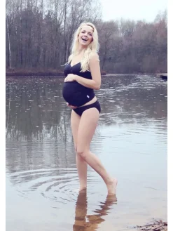 AMANDA_schwarz Umstandsbademode Umstandstankini