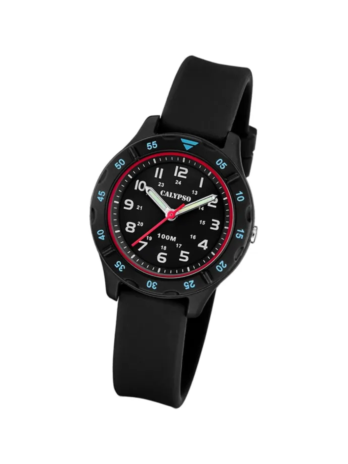 Analog-Armbanduhr Calypso Junior schwarz