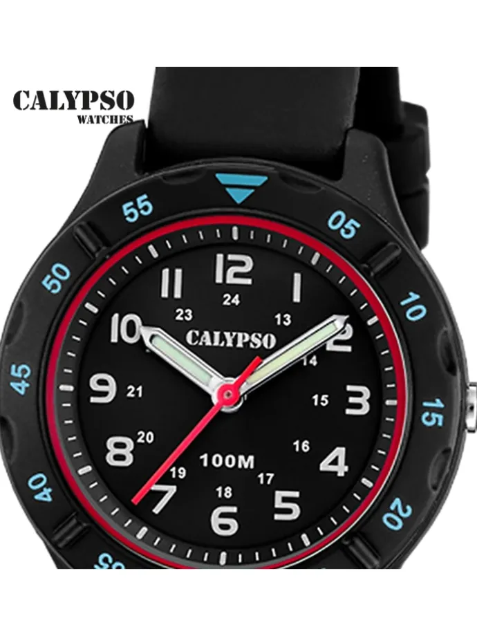 Analog-Armbanduhr Calypso Junior schwarz