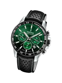 Analog-Armbanduhr Festina Timeless Chronograph schwarz groß (ca. 45mm)