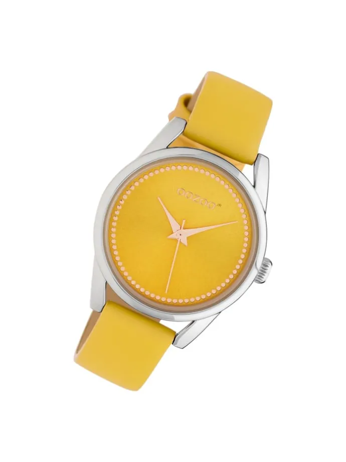 Analog-Armbanduhr Oozoo JR gelb mittel (ca. 32mm)