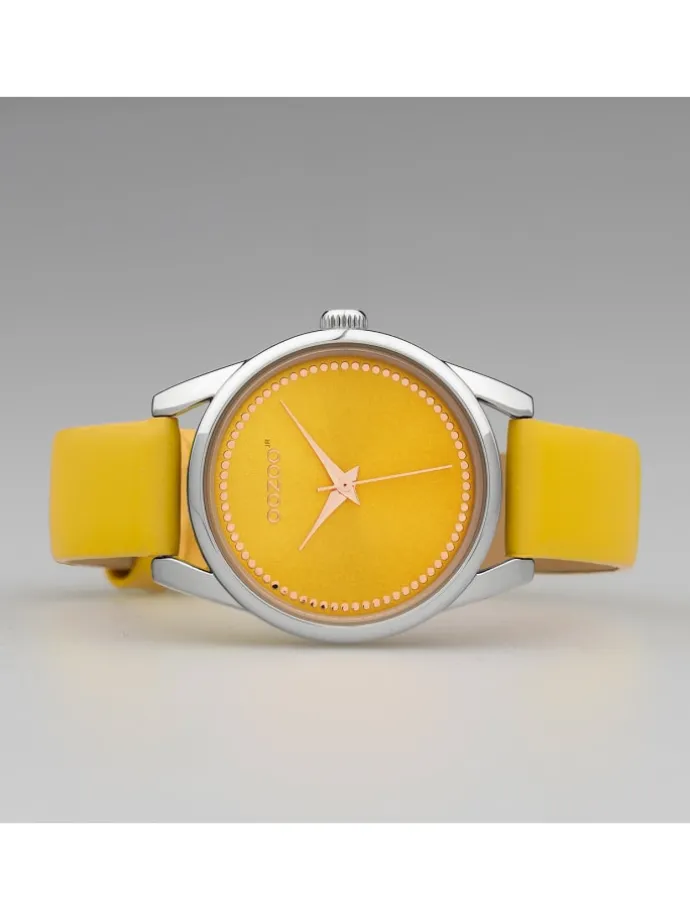 Analog-Armbanduhr Oozoo JR gelb mittel (ca. 32mm)