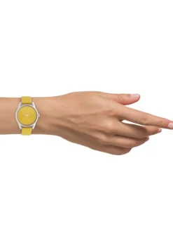 Analog-Armbanduhr Oozoo JR gelb mittel (ca. 32mm)