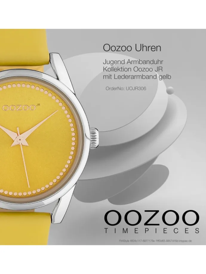 Analog-Armbanduhr Oozoo JR gelb mittel (ca. 32mm)
