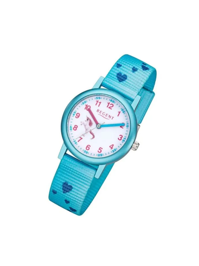 Analog-Armbanduhr Regent Kinderuhren blau klein (ca. 29mm)