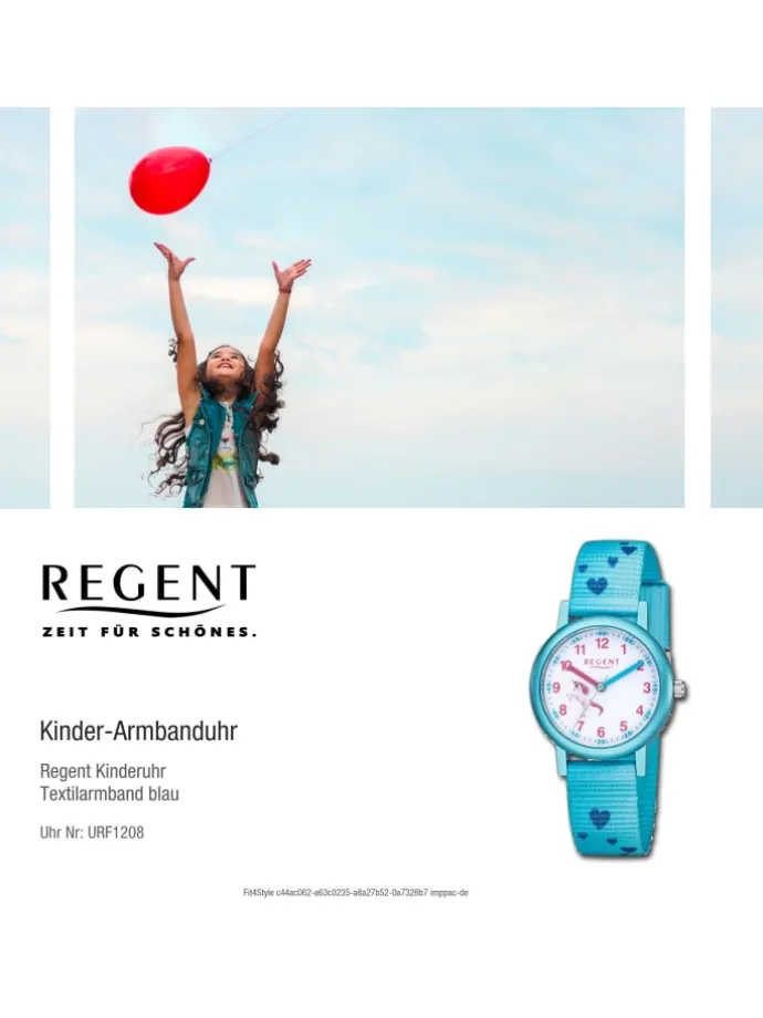Analog-Armbanduhr Regent Kinderuhren blau klein (ca. 29mm)
