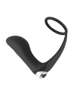 Analplug mit Penisring Vibrating Ring & Plug in schwarz