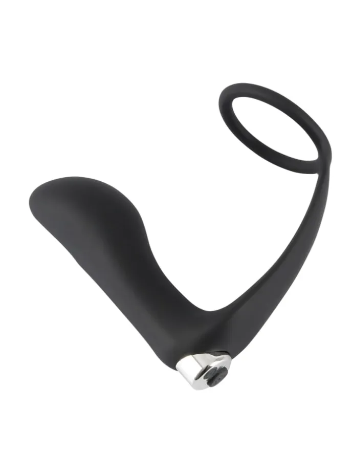 Analplug mit Penisring Vibrating Ring & Plug in schwarz