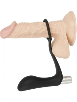 Analplug mit Penisring Vibrating Ring & Plug in schwarz