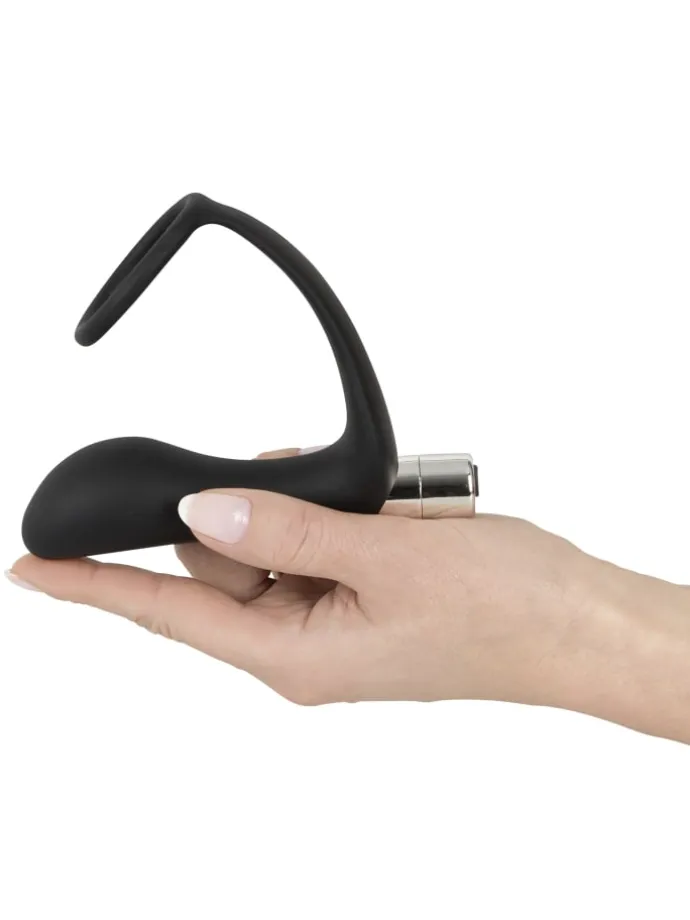 Analplug mit Penisring Vibrating Ring & Plug in schwarz
