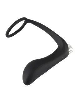Analplug mit Penisring Vibrating Ring & Plug in schwarz