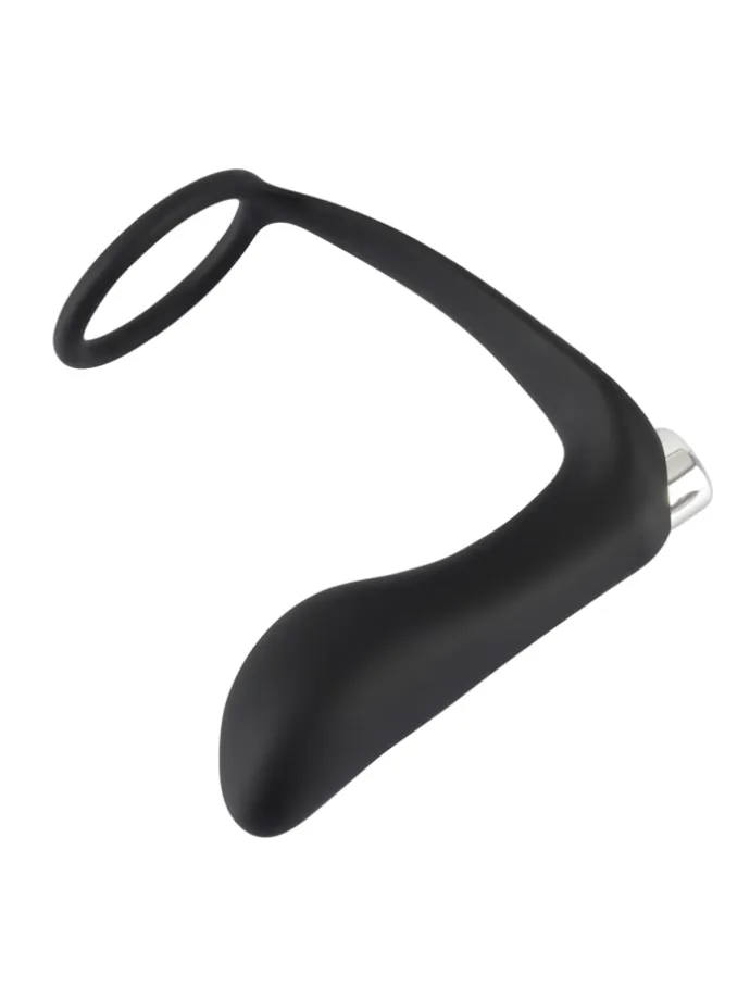 Analplug mit Penisring Vibrating Ring & Plug in schwarz