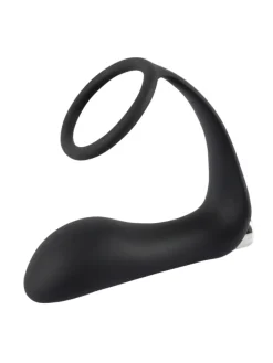 Analplug mit Penisring Vibrating Ring & Plug in schwarz