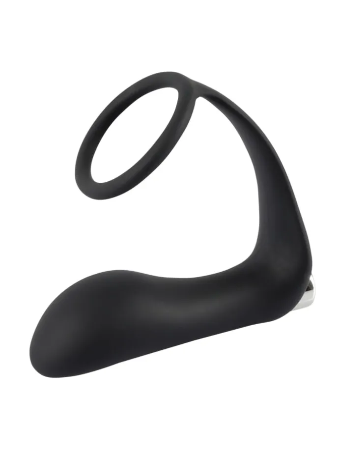 Analplug mit Penisring Vibrating Ring & Plug in schwarz