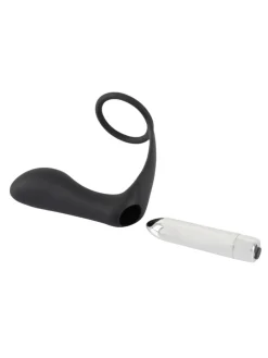 Analplug mit Penisring Vibrating Ring & Plug in schwarz