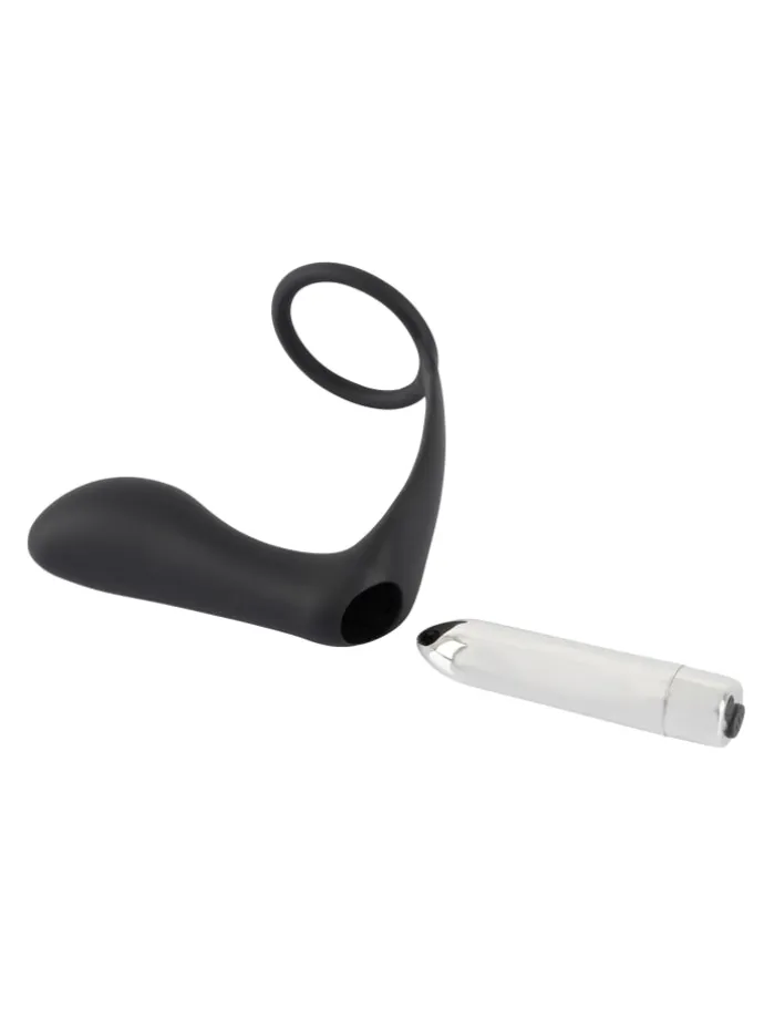 Analplug mit Penisring Vibrating Ring & Plug in schwarz