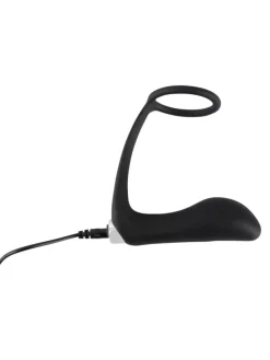 Analplug mit Penisring Vibrating Ring & Plug in schwarz