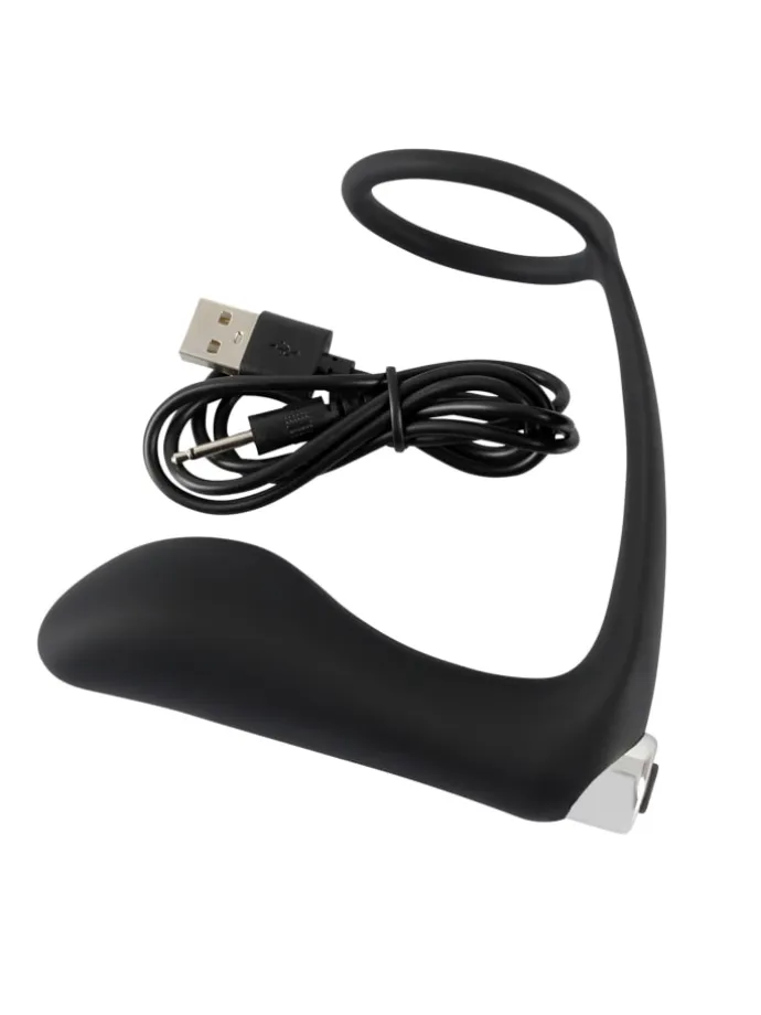 Analplug mit Penisring Vibrating Ring & Plug in schwarz