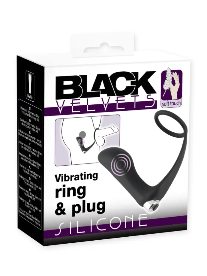 Analplug mit Penisring Vibrating Ring & Plug in schwarz