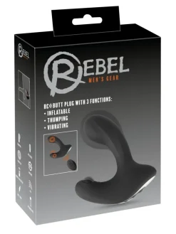 Analplug RC B-Plug with 3 functions in schwarz